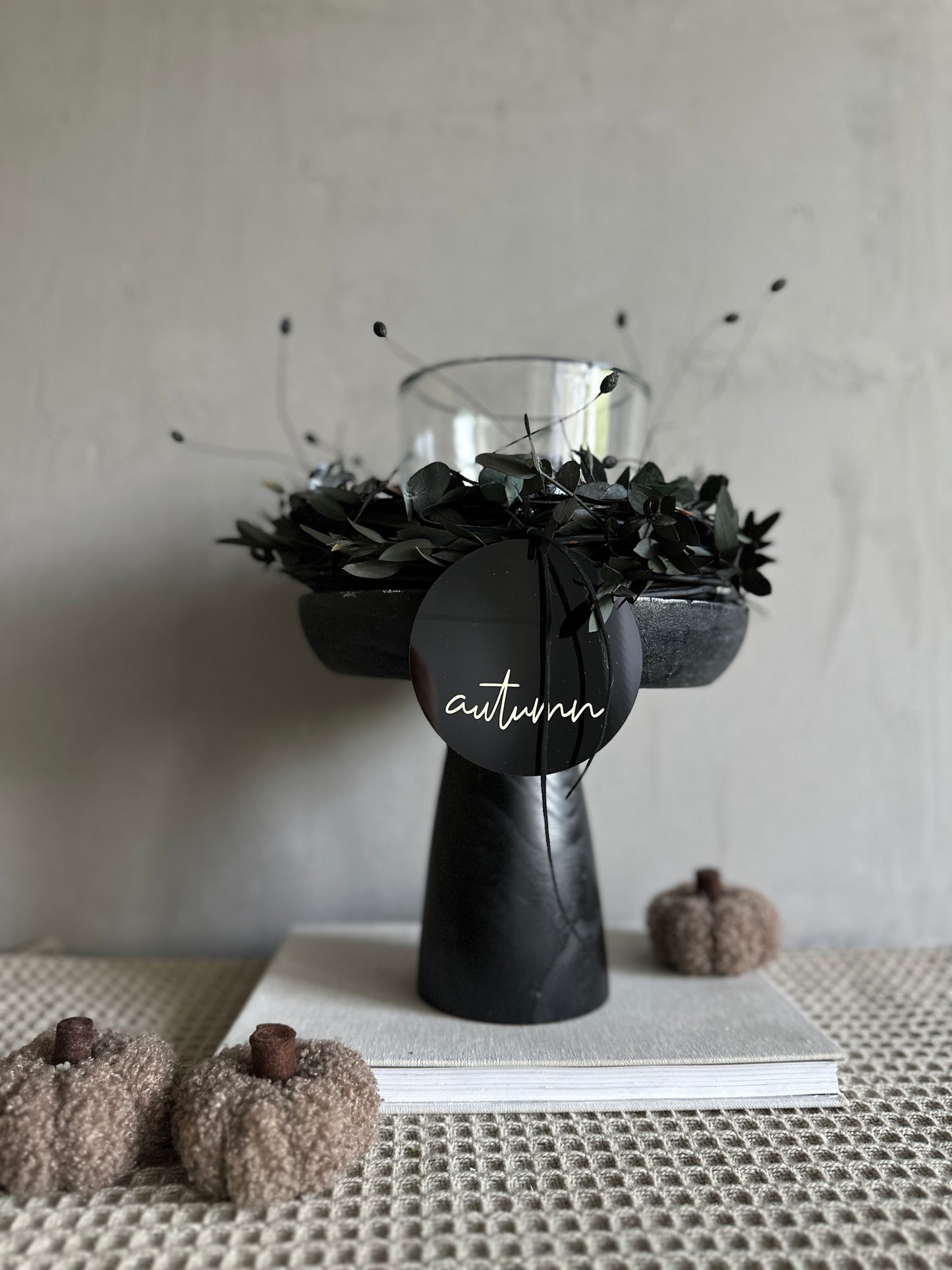 Candle plate - metal white