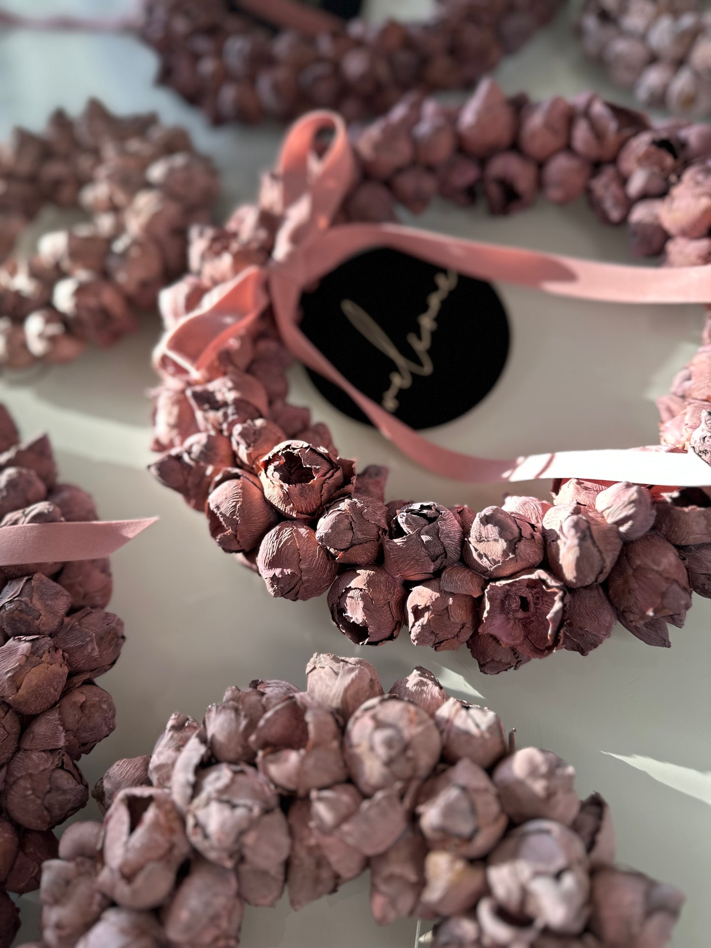 w e l c o m e. wreath