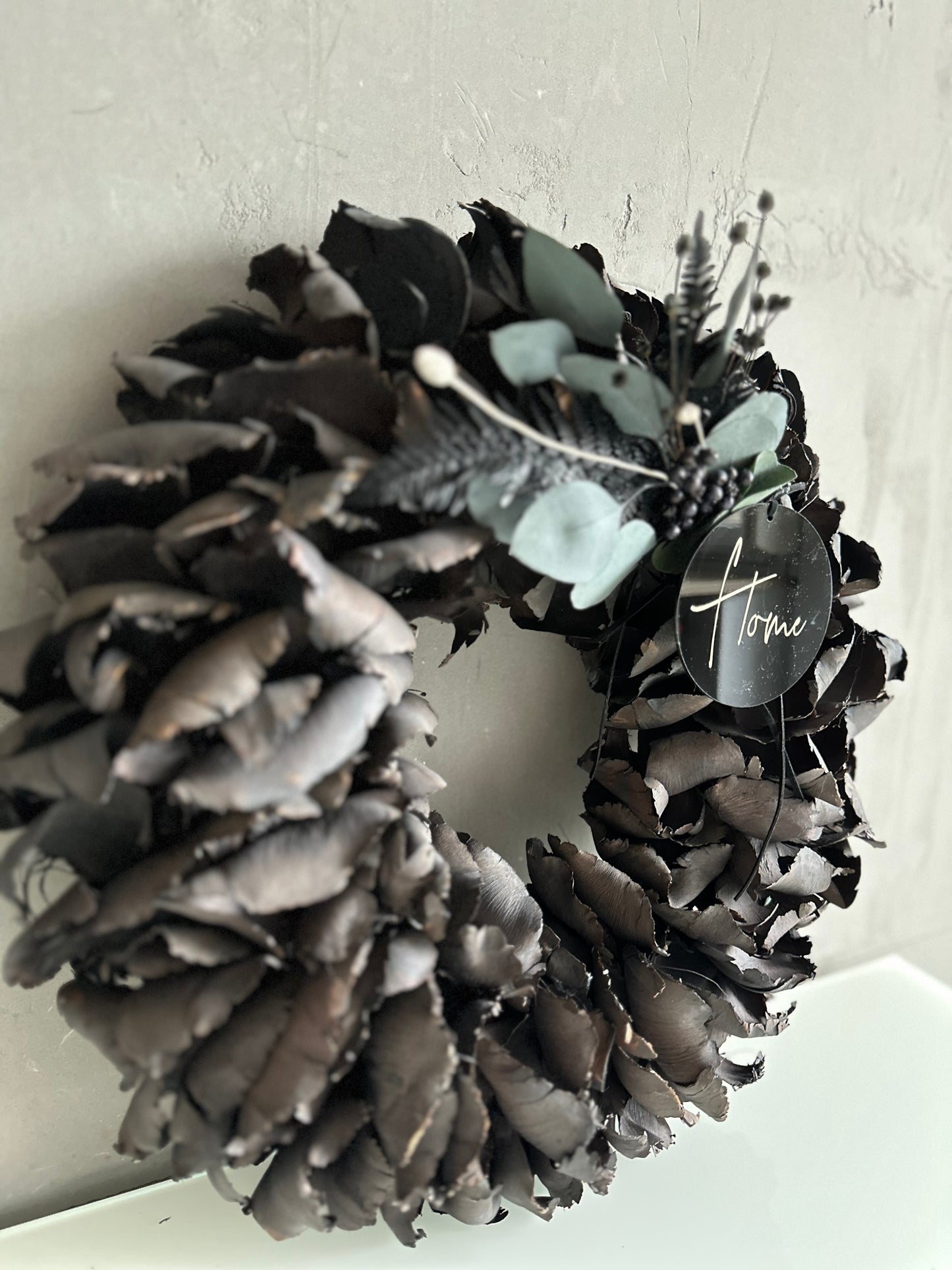 Door wreath - Palm black