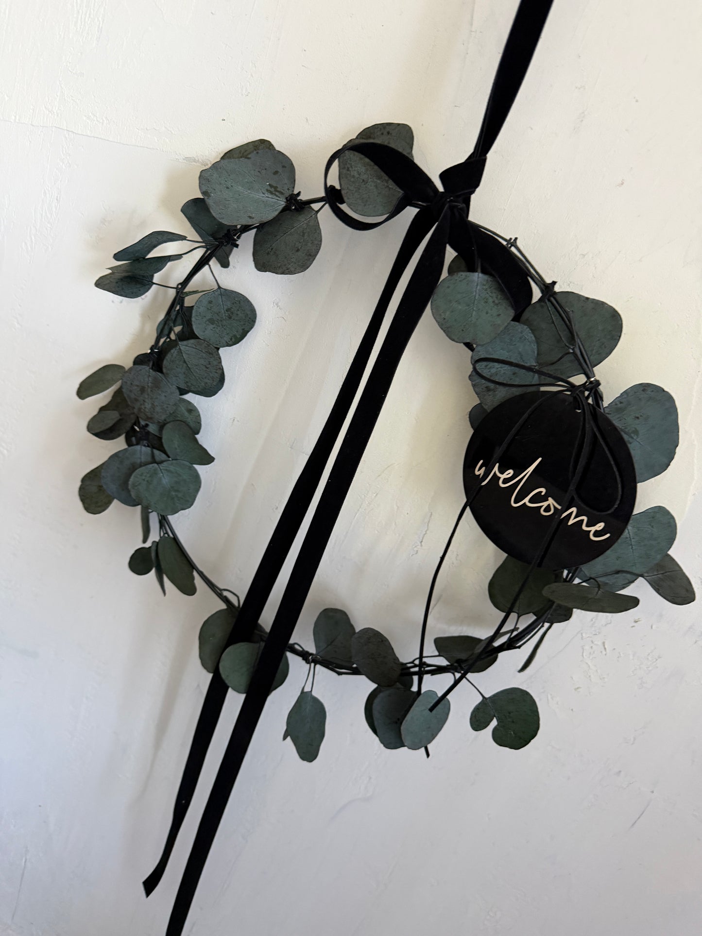 black flower hoop