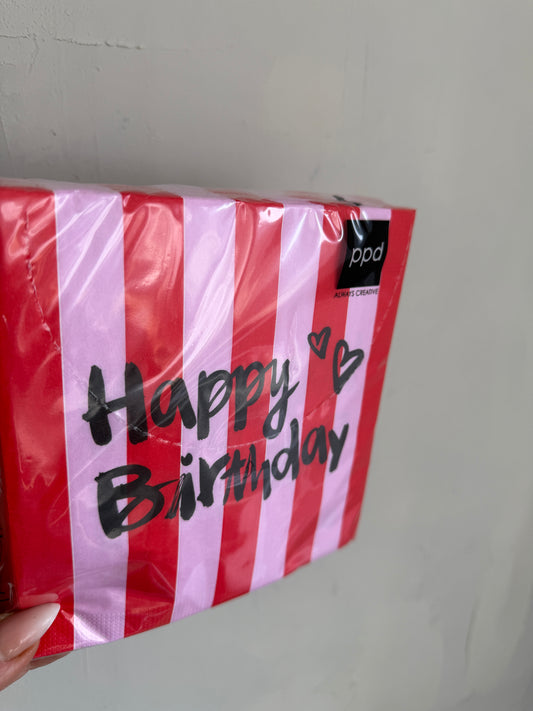 Happy Birthday | Servietten