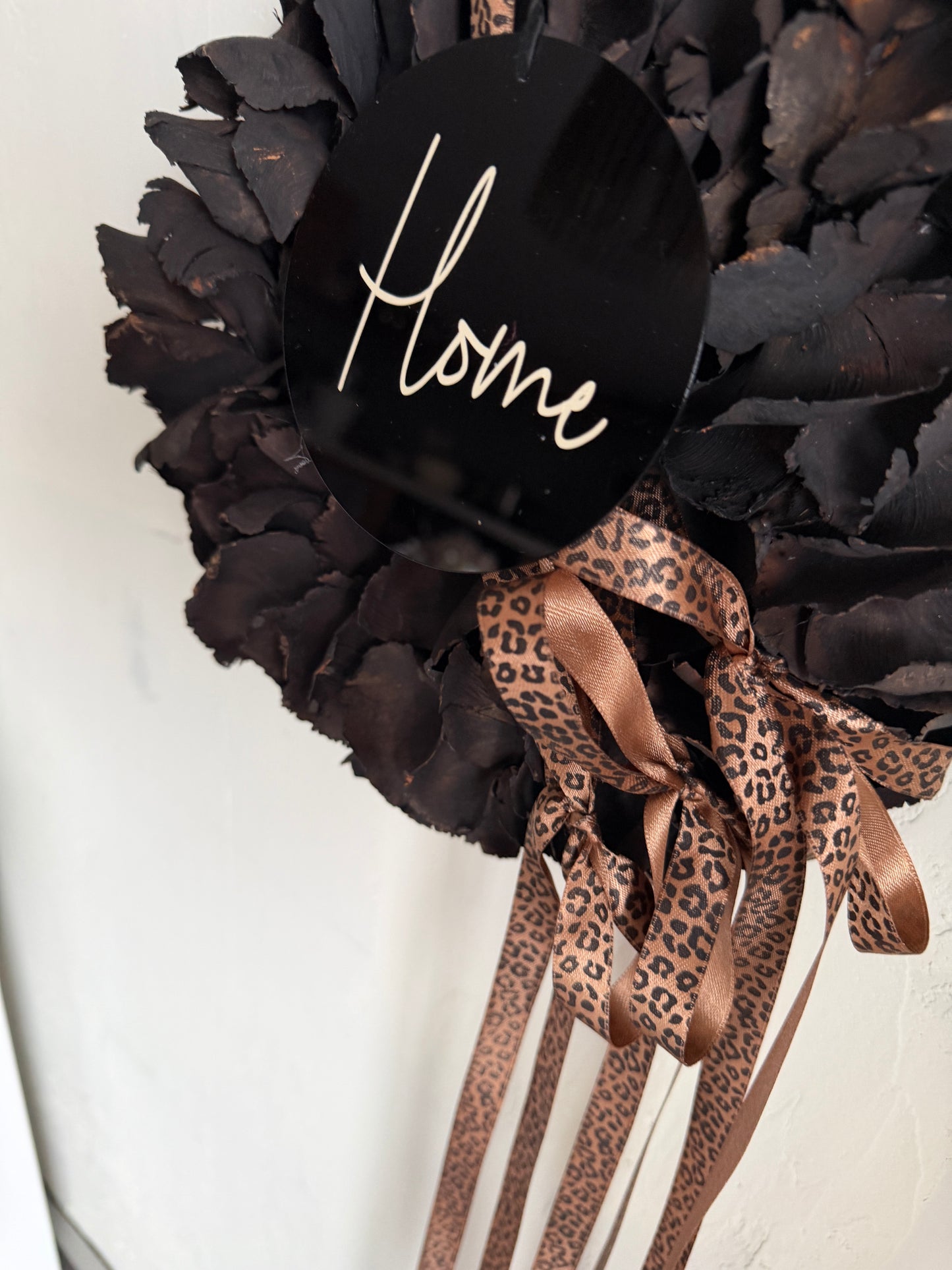 Door wreath - Palm black