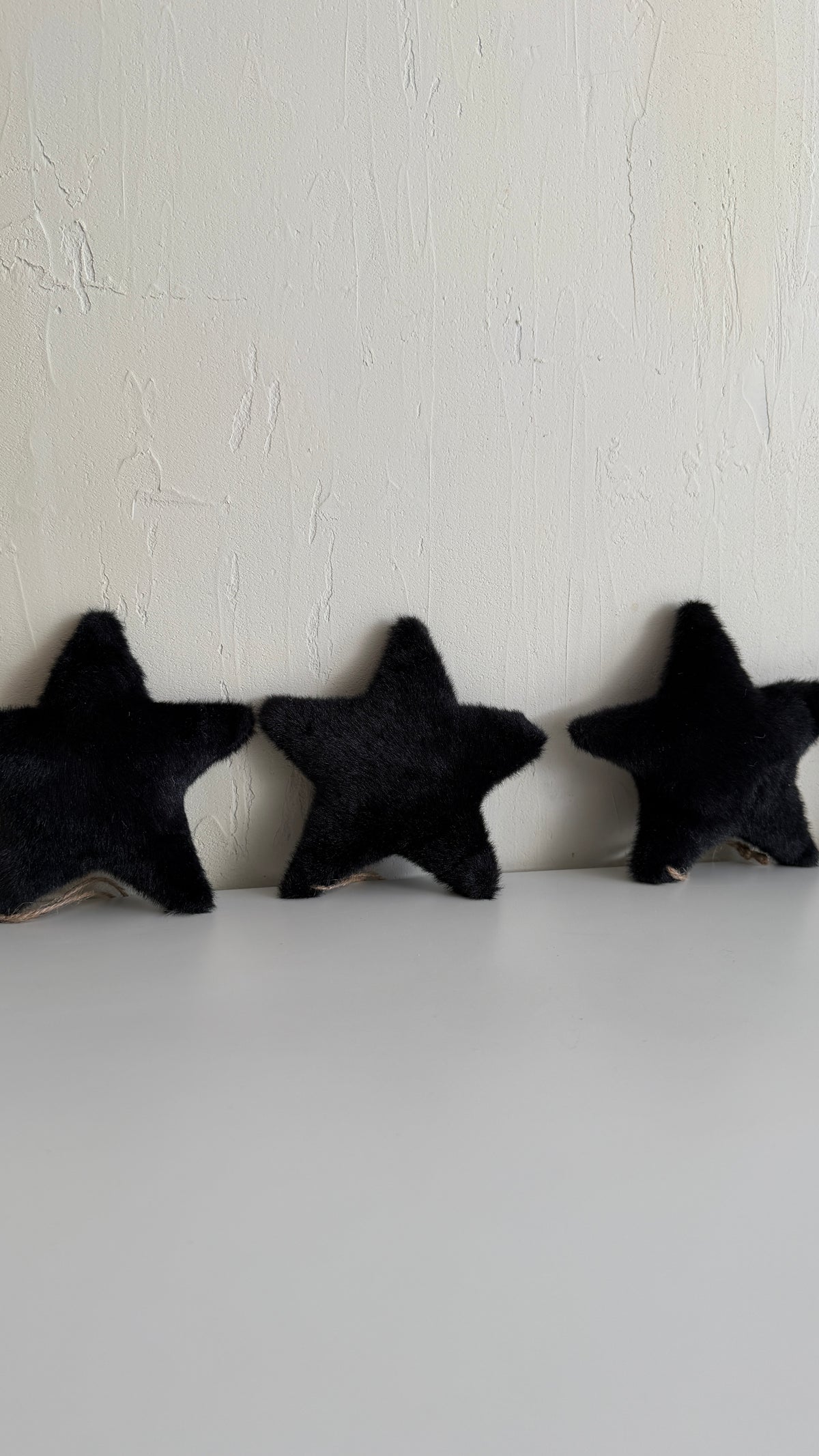 black. fake fur | star