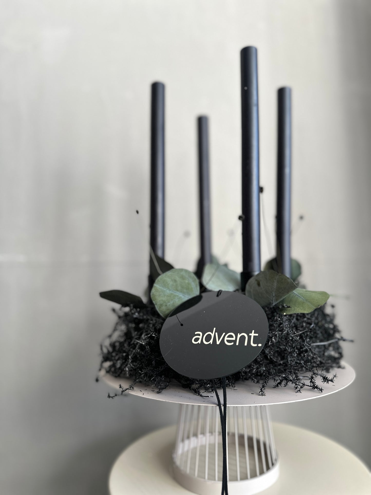 Set- Advent wreath black