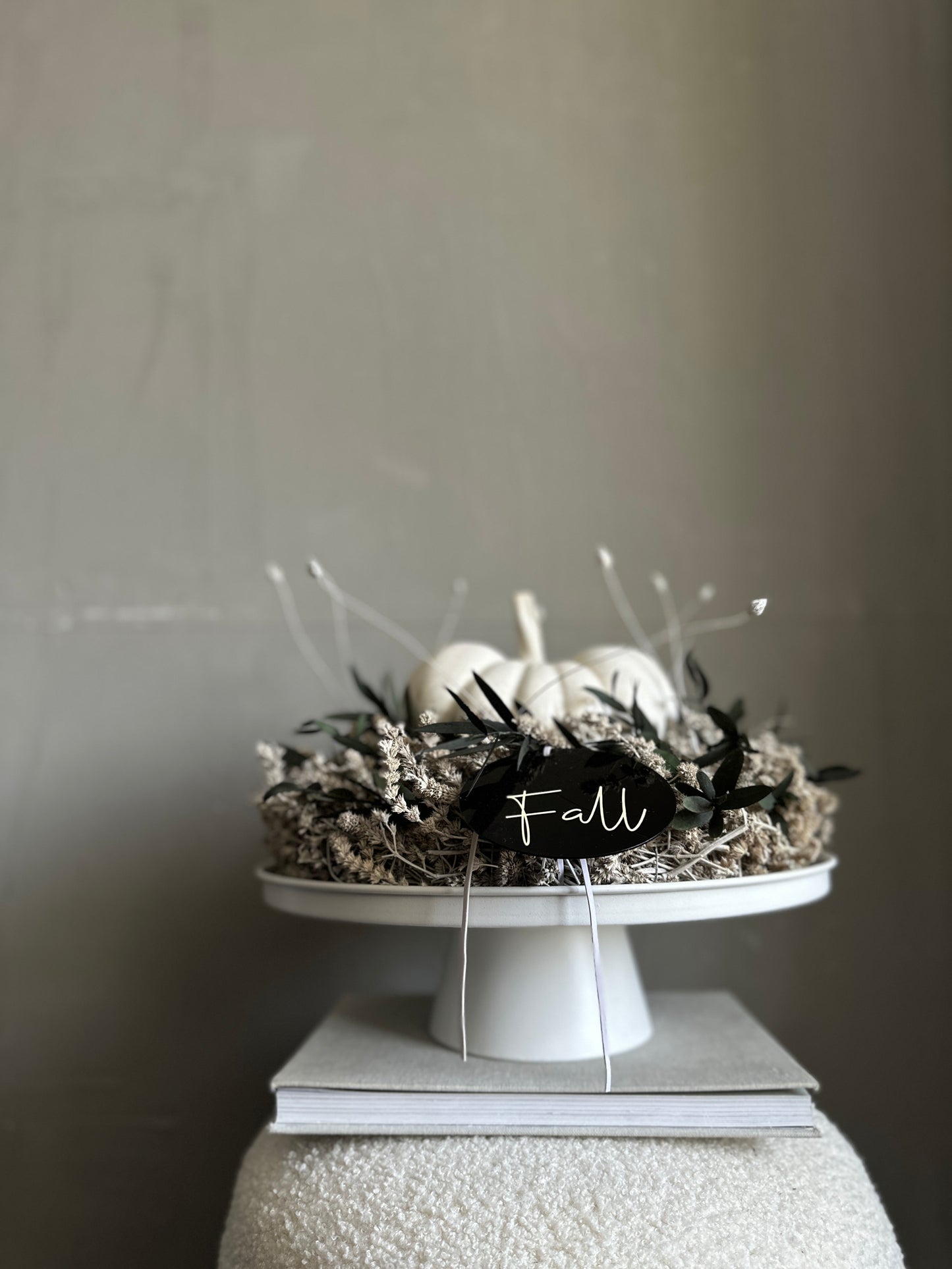 Dried flower wreath