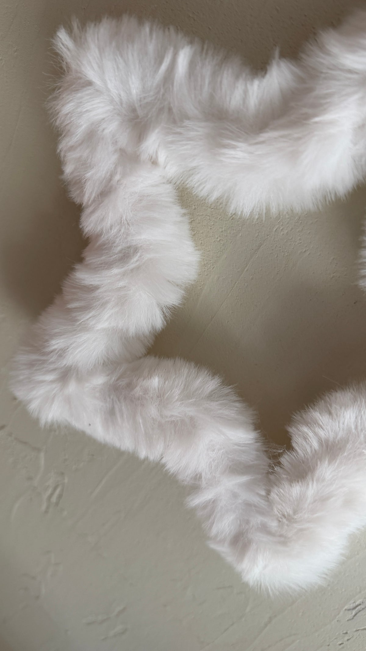 white|  fake fur star