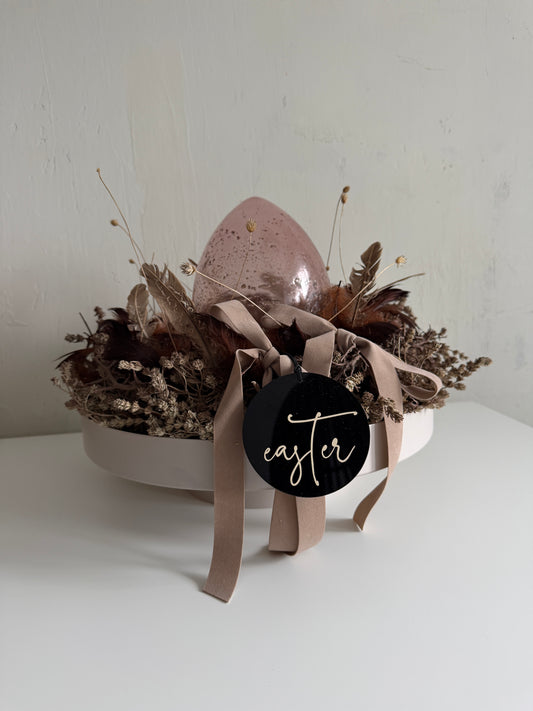 Wooden bead hoop black