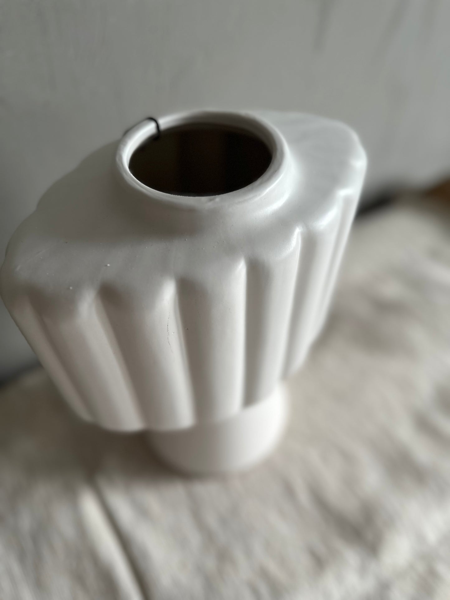 Vase sculpture -white