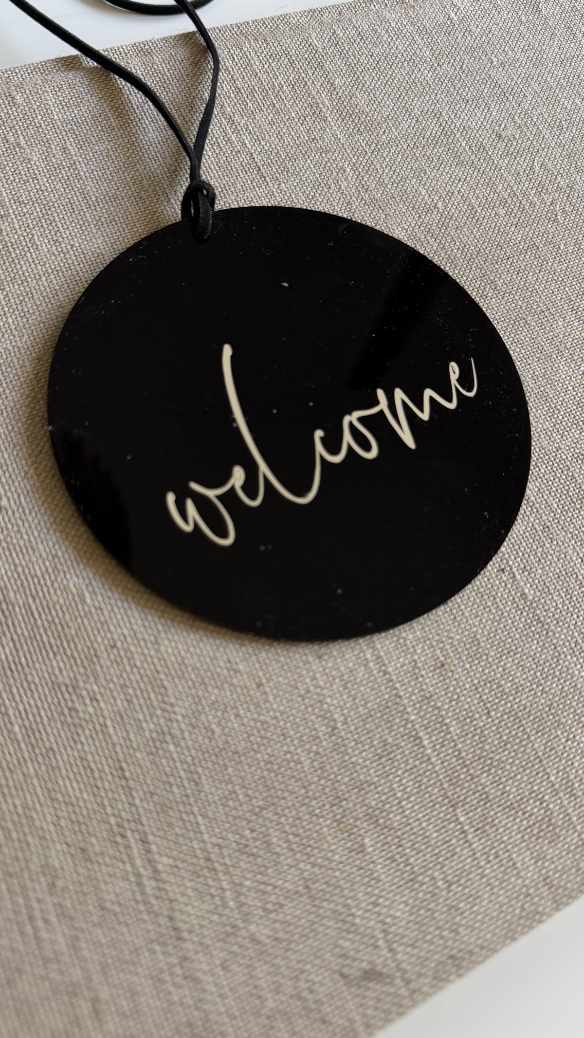 w e l c o m e |Acrylscheibe