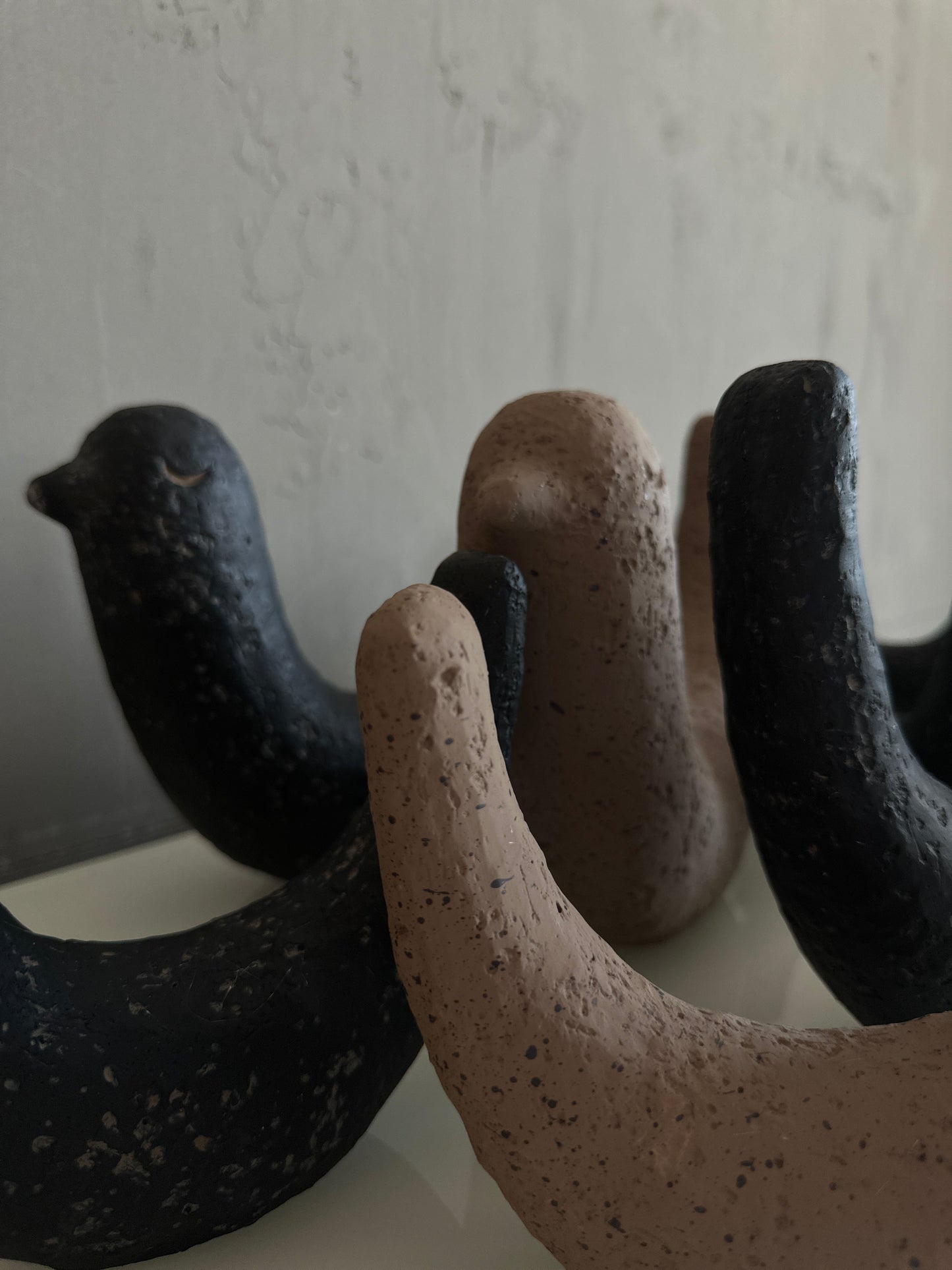 b i r d s.   black & mocha mousse