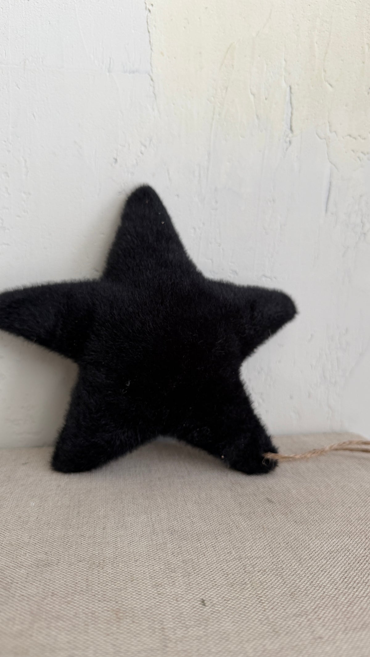 black. fake fur | star