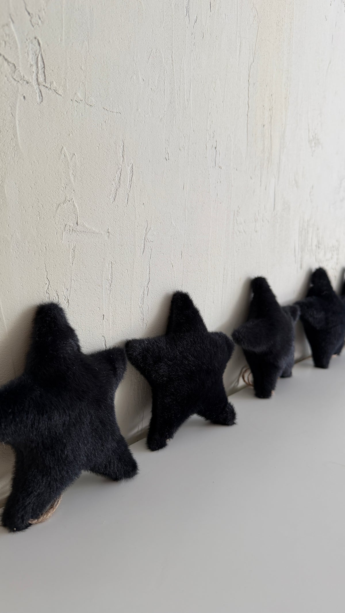 black. fake fur | star