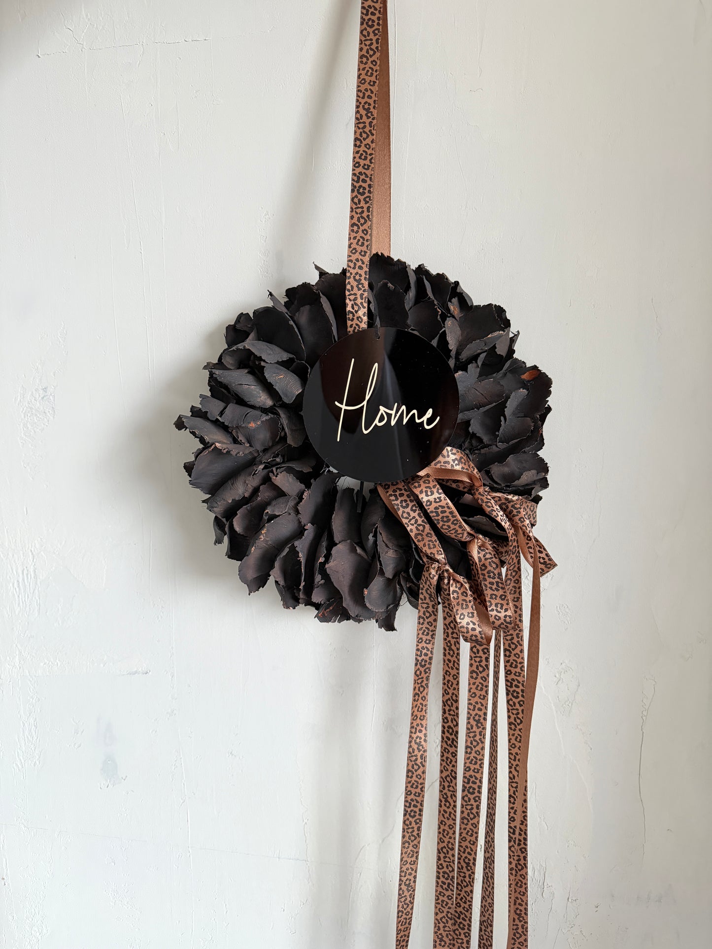 Door wreath - Palm black
