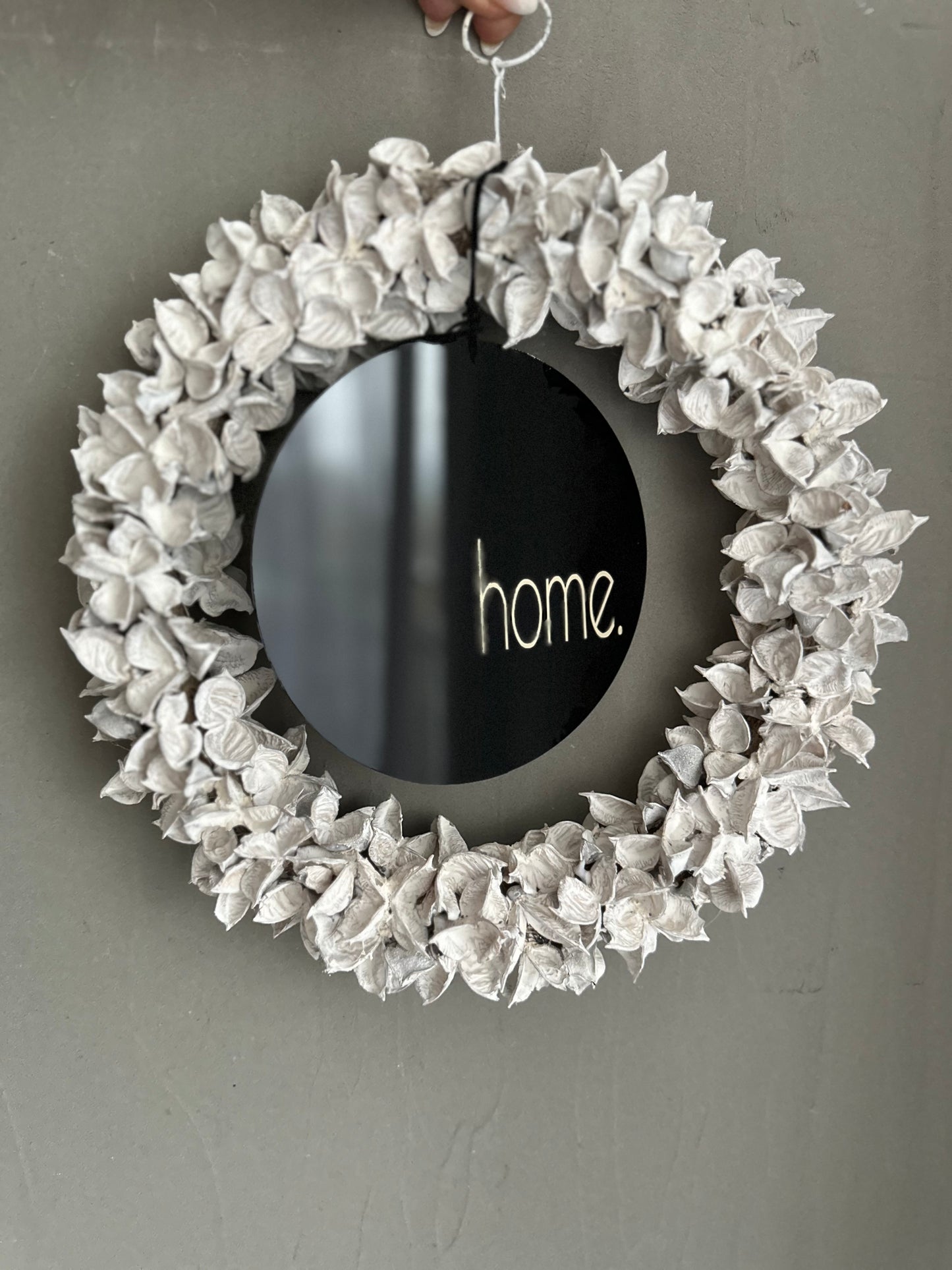 cotton wreath- home