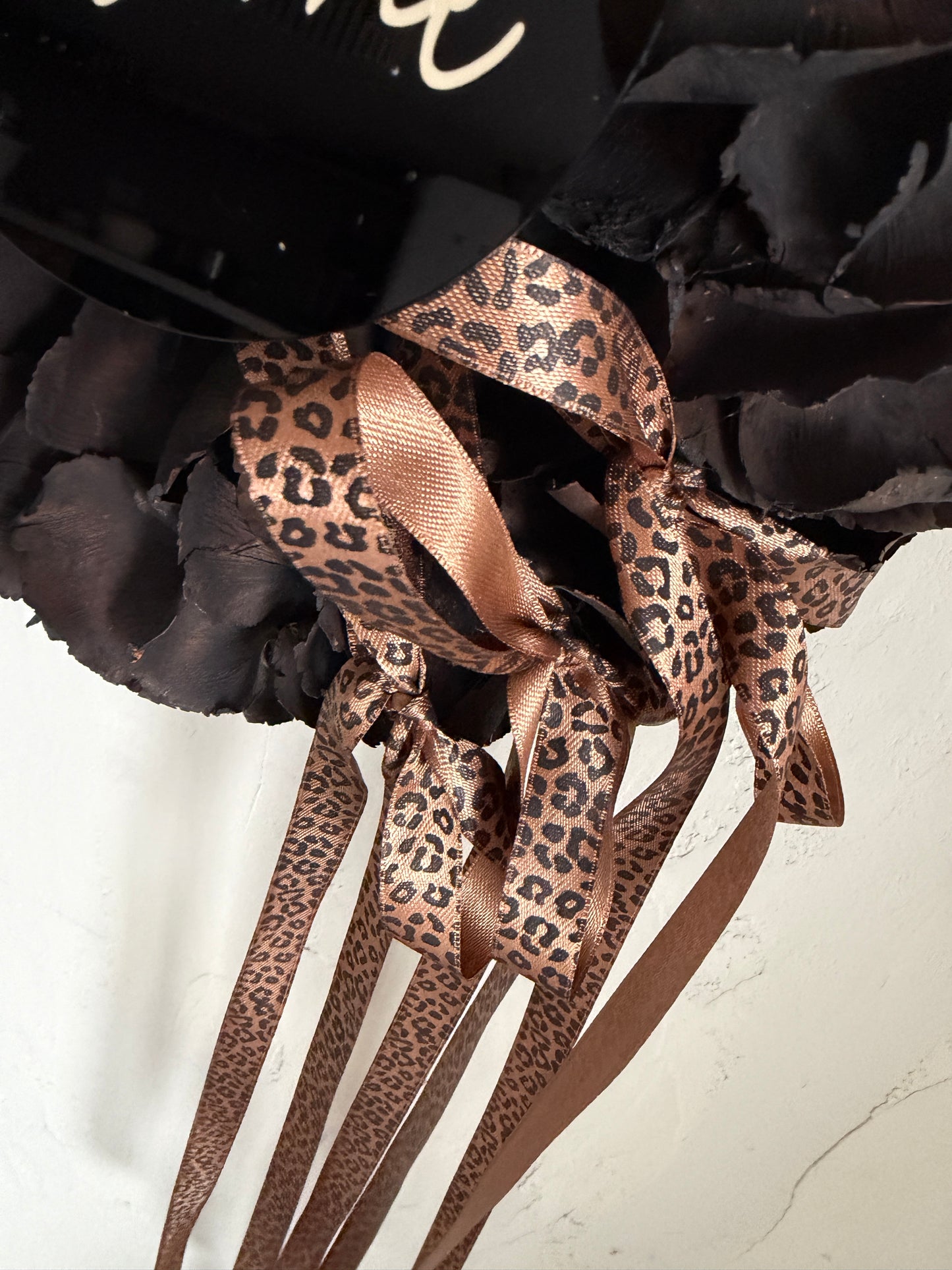 Door wreath - Palm black