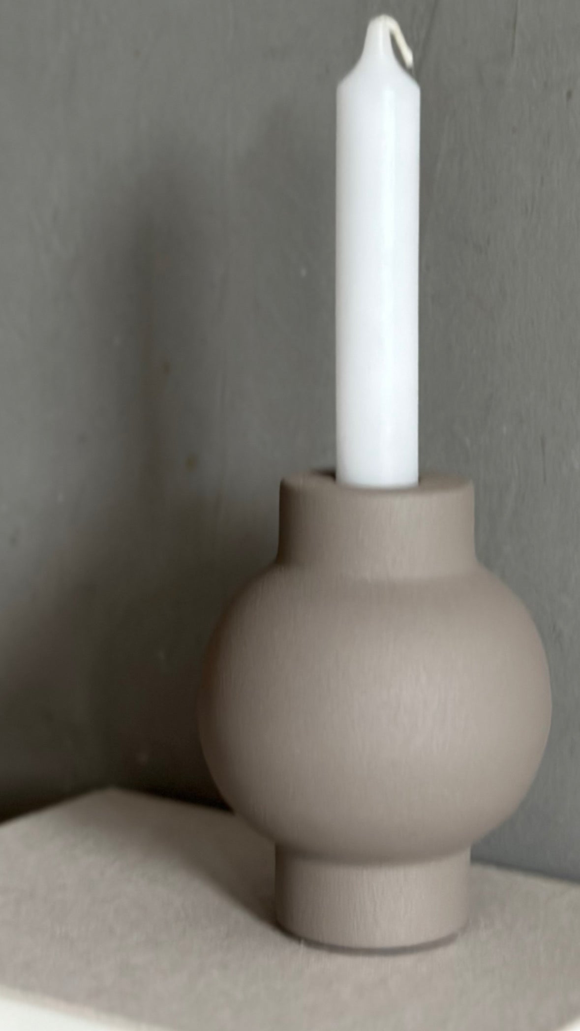 Candle holder - beige