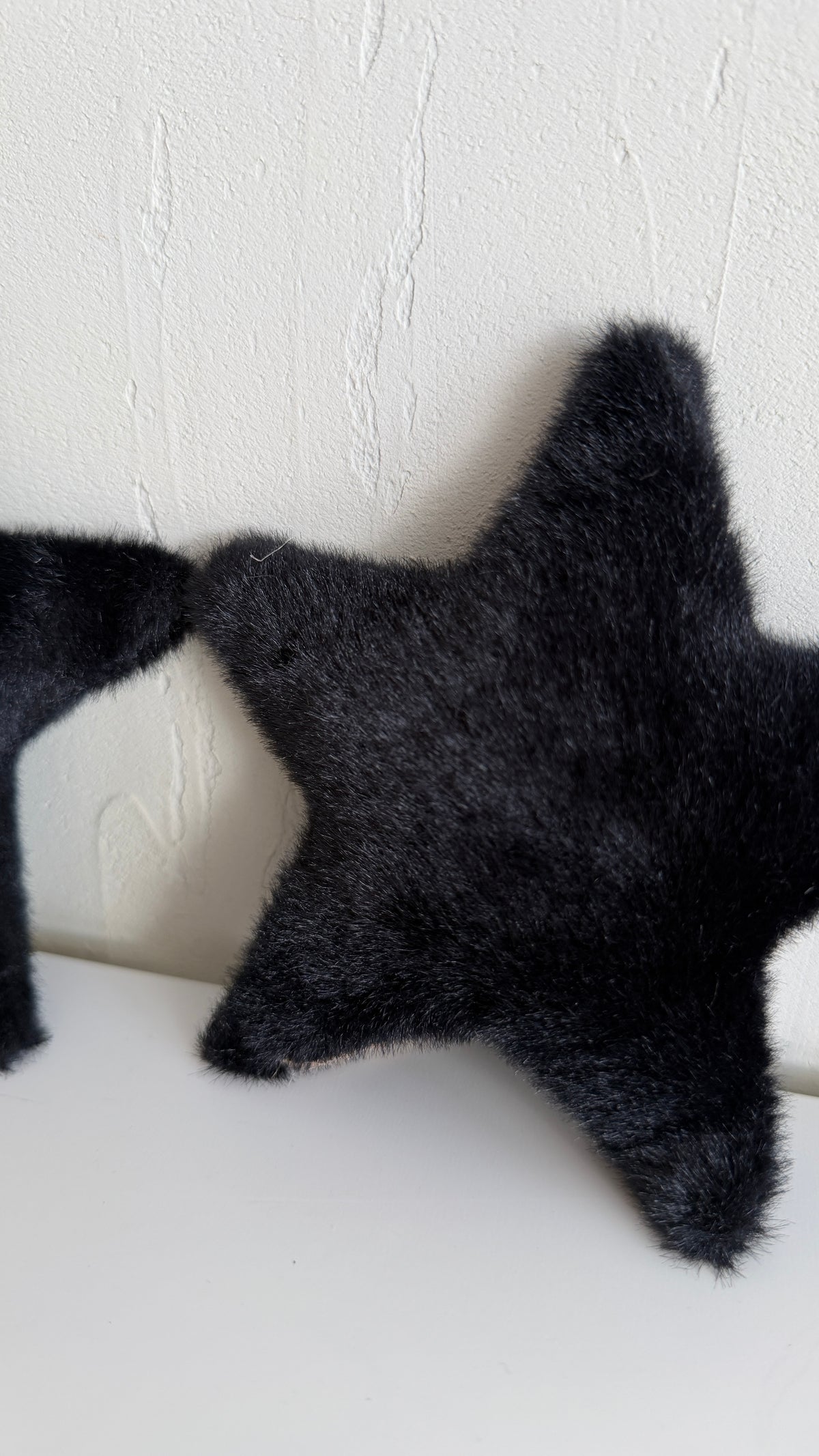 black. fake fur | star