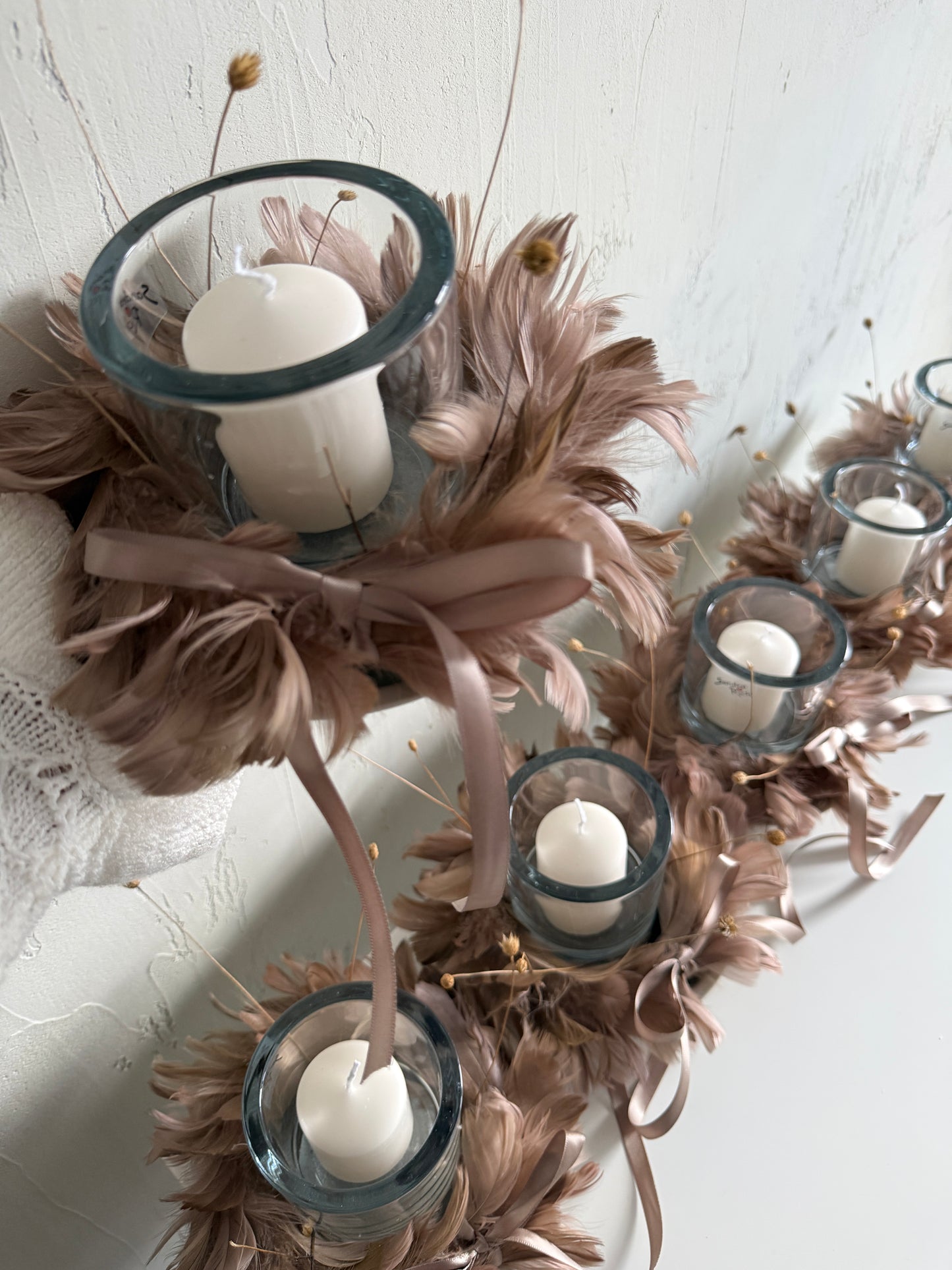 Candle plate -metal black