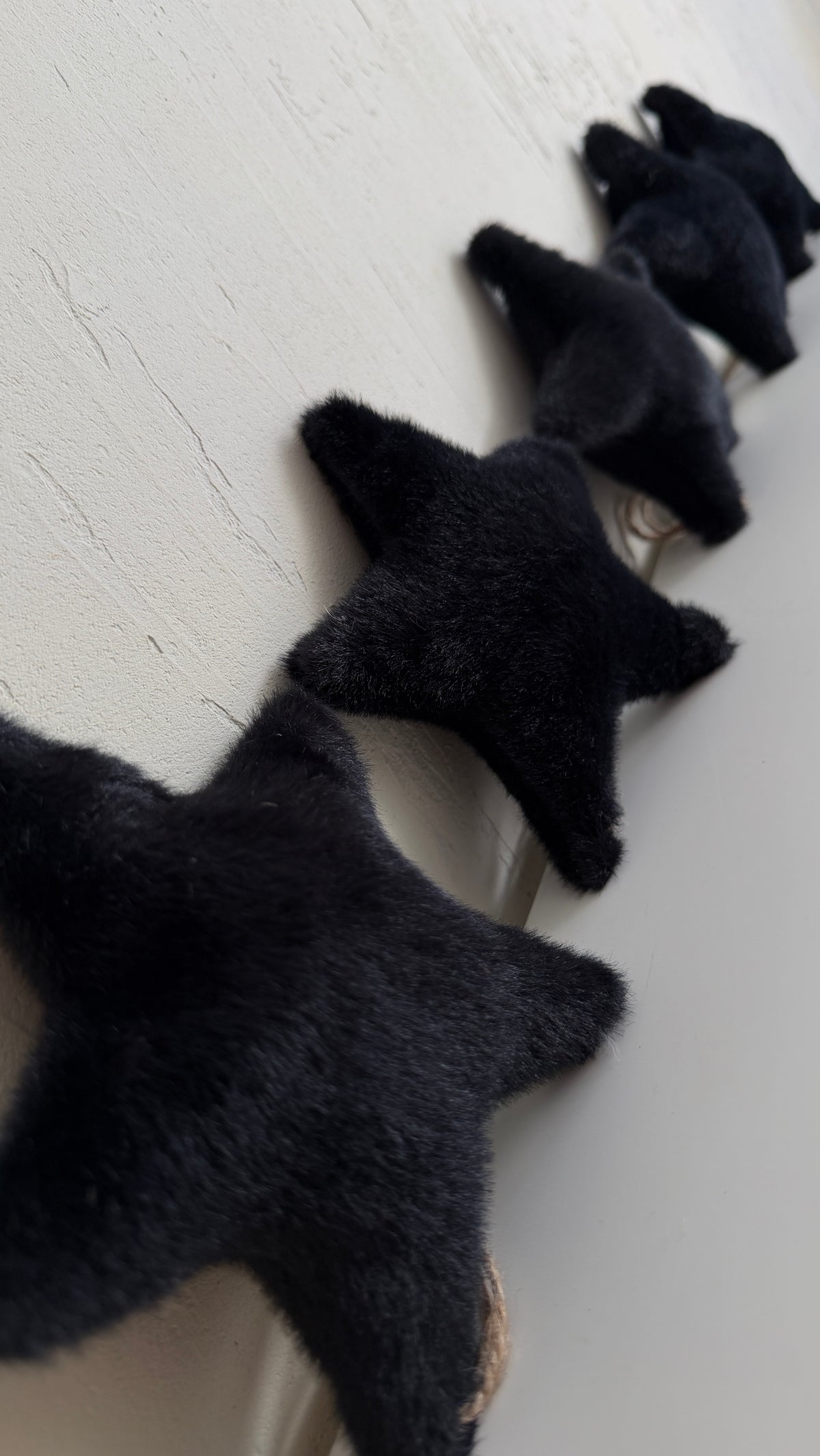 black. fake fur | star