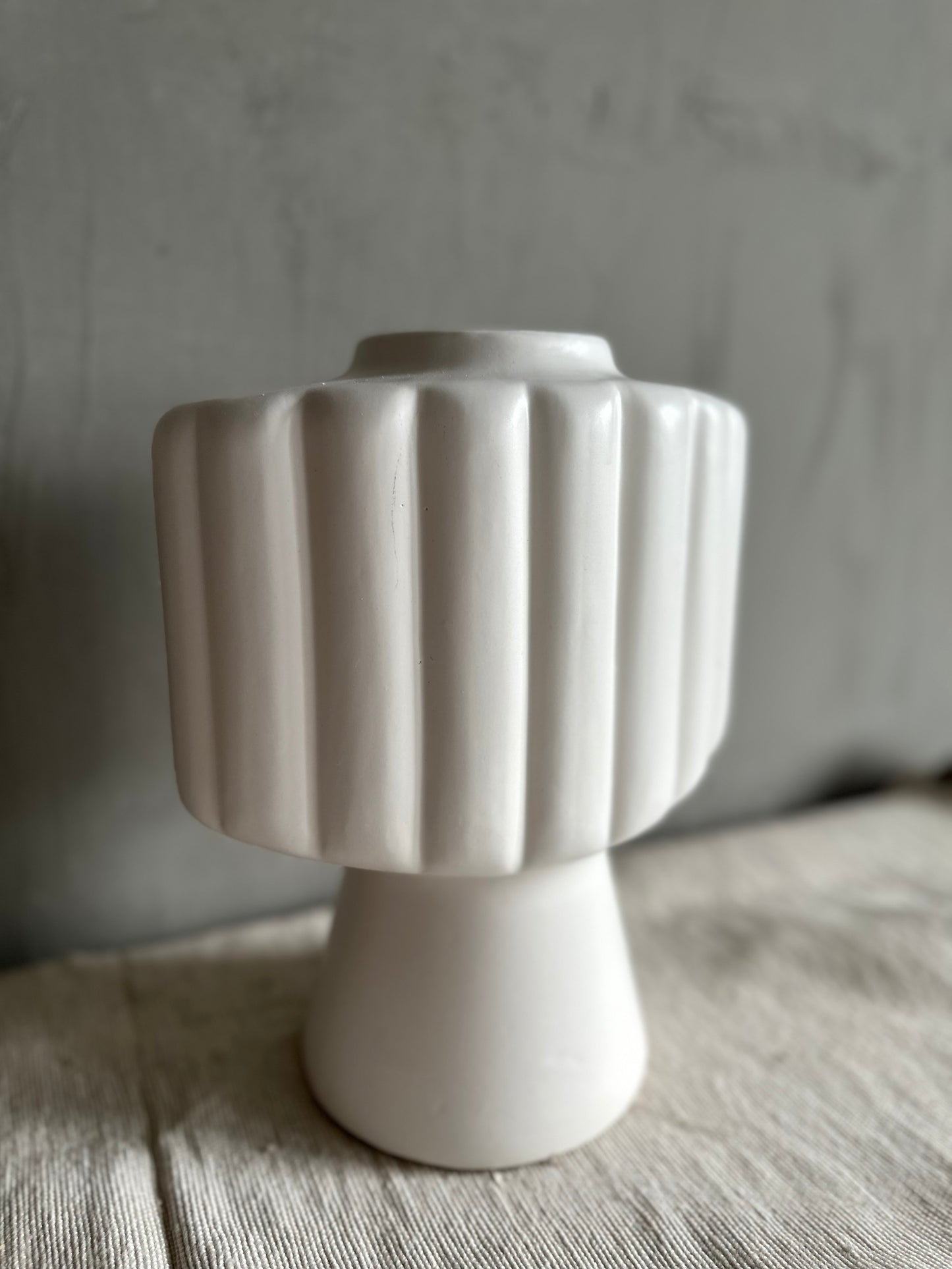 Vase sculpture -white