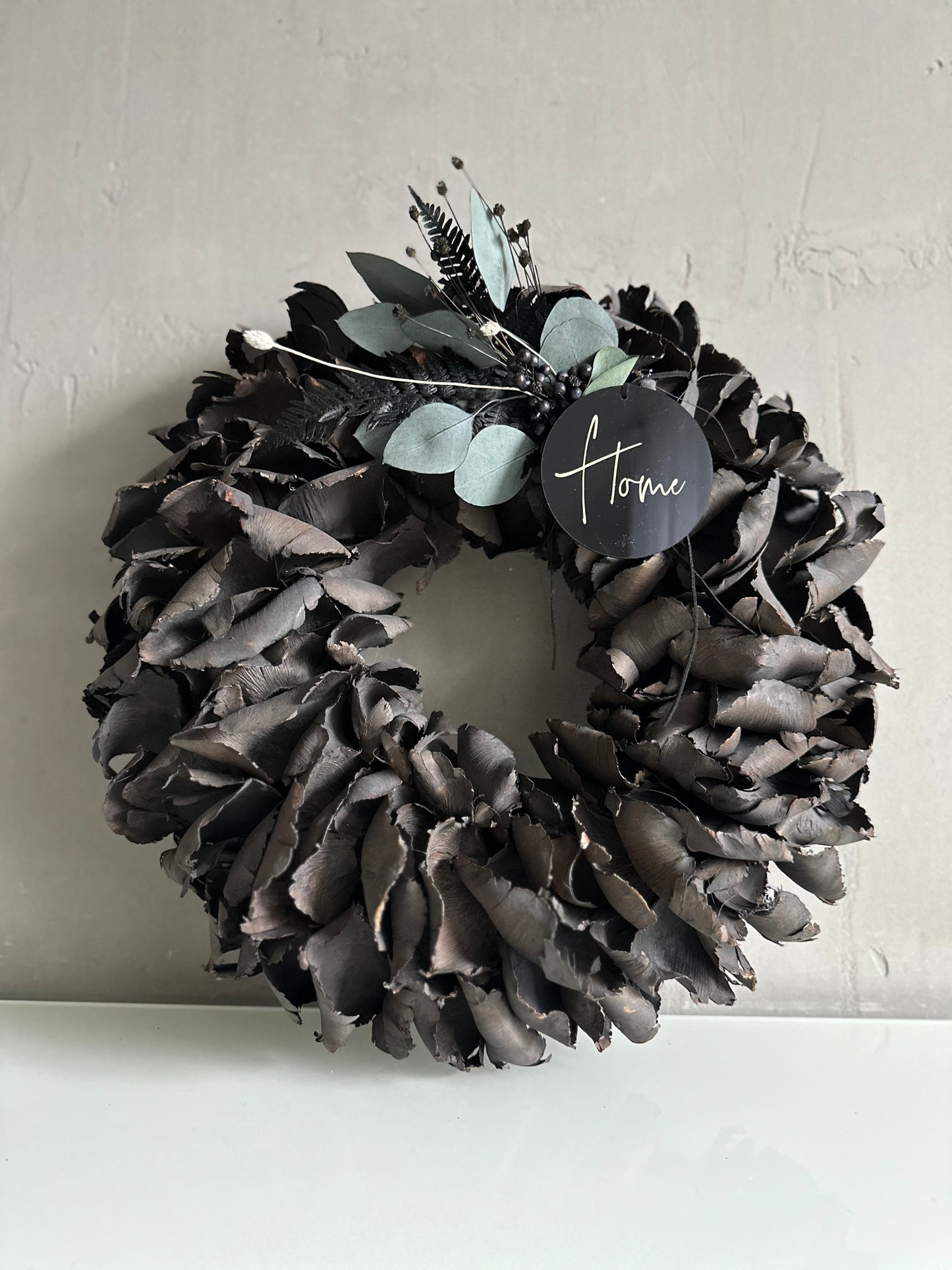 Door wreath - Palm black