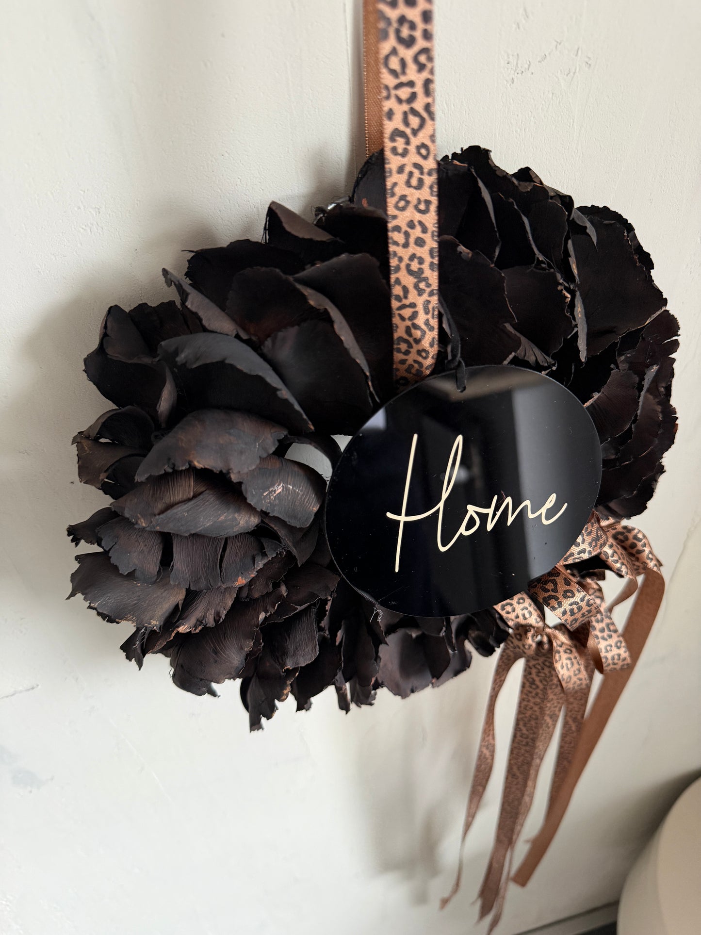Door wreath - Palm black