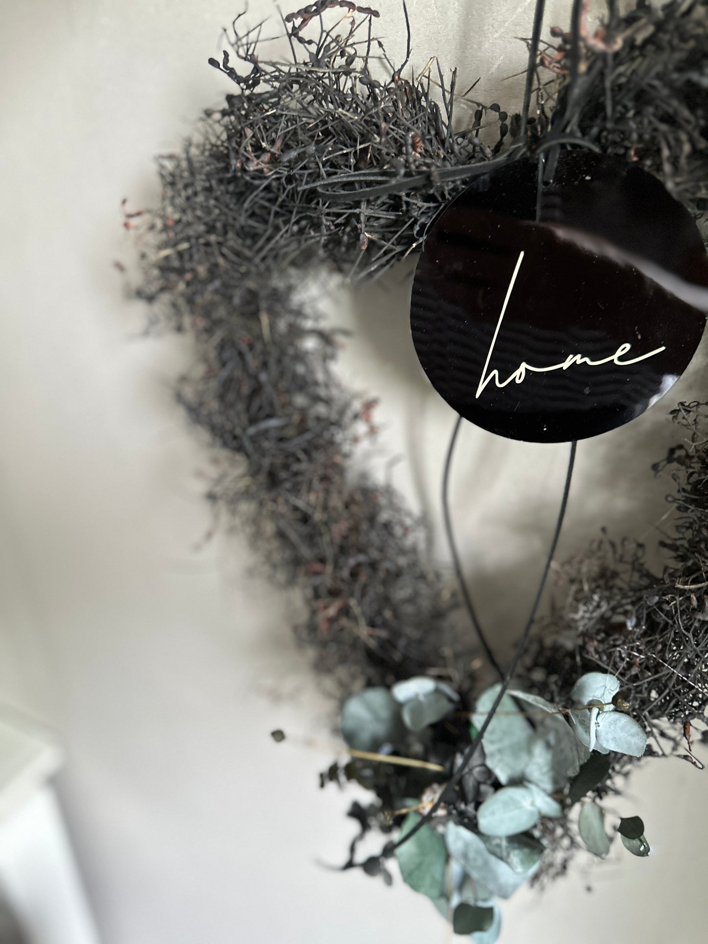 Wooden bead hoop black