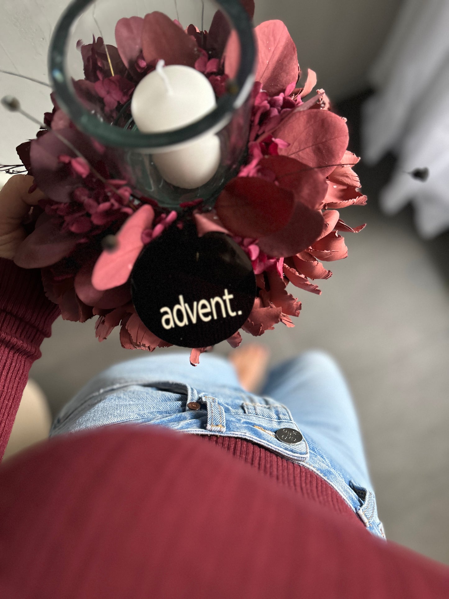 Dried flower wreath