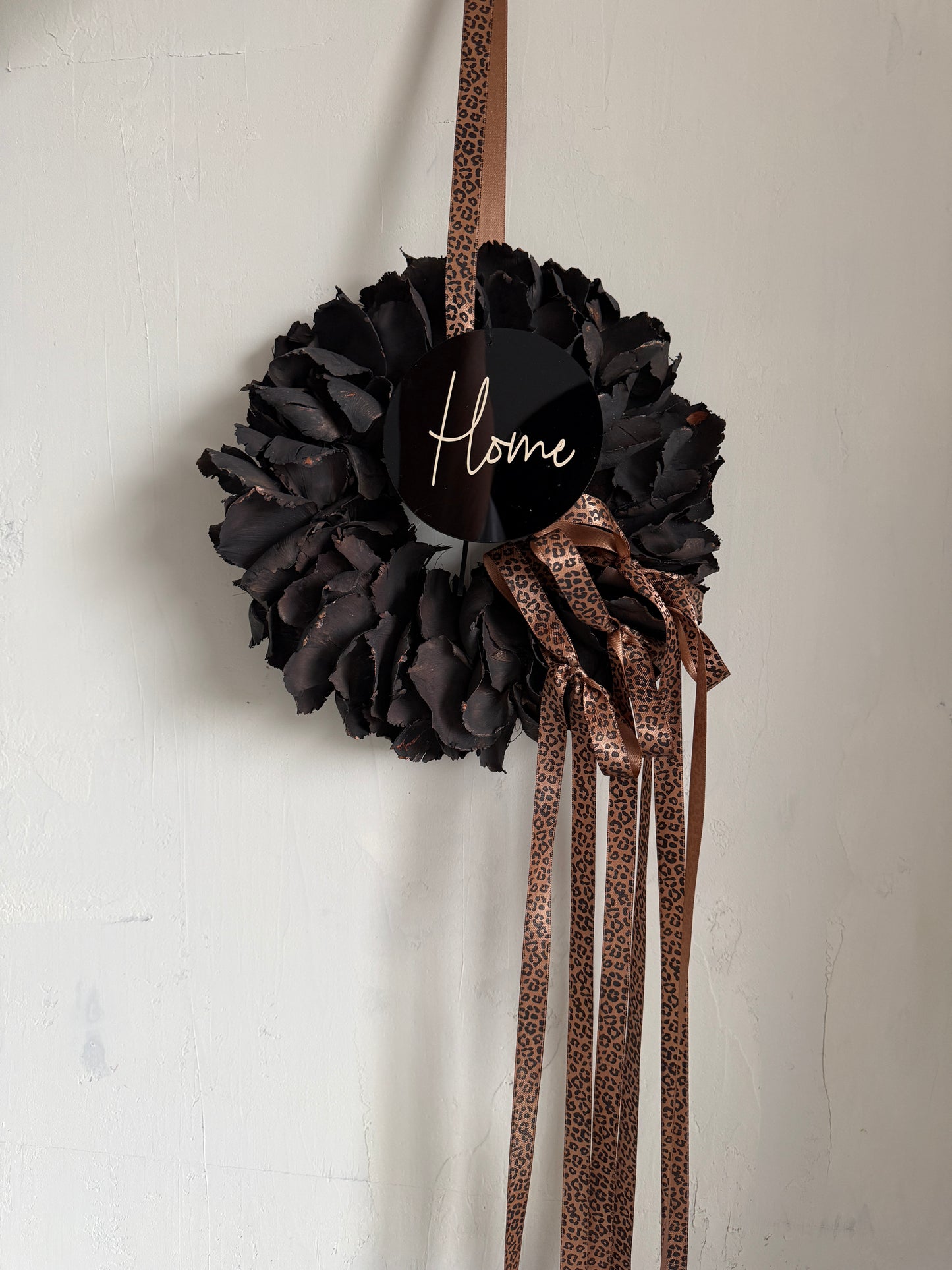 Door wreath - Palm black