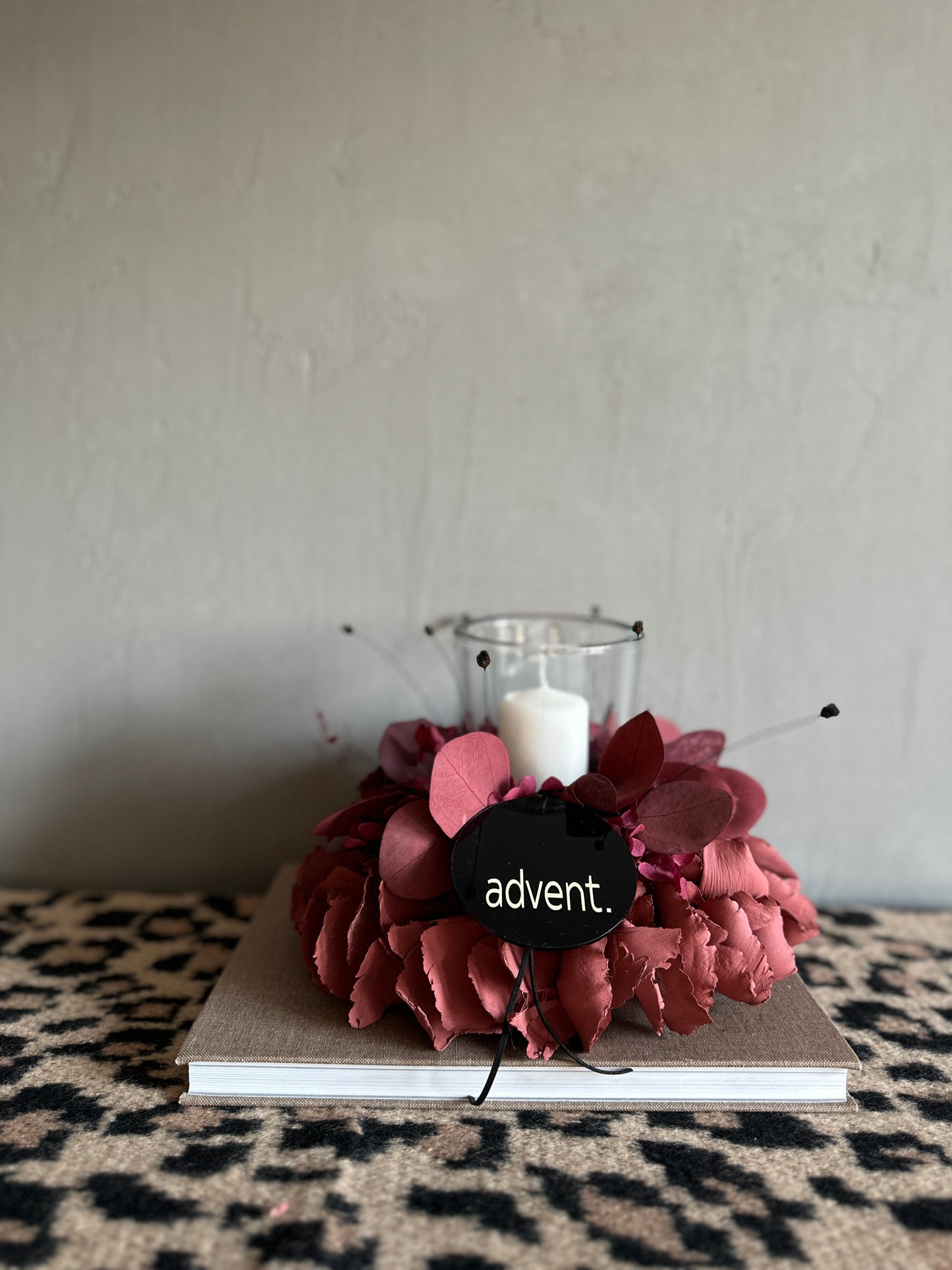 Dried flower wreath