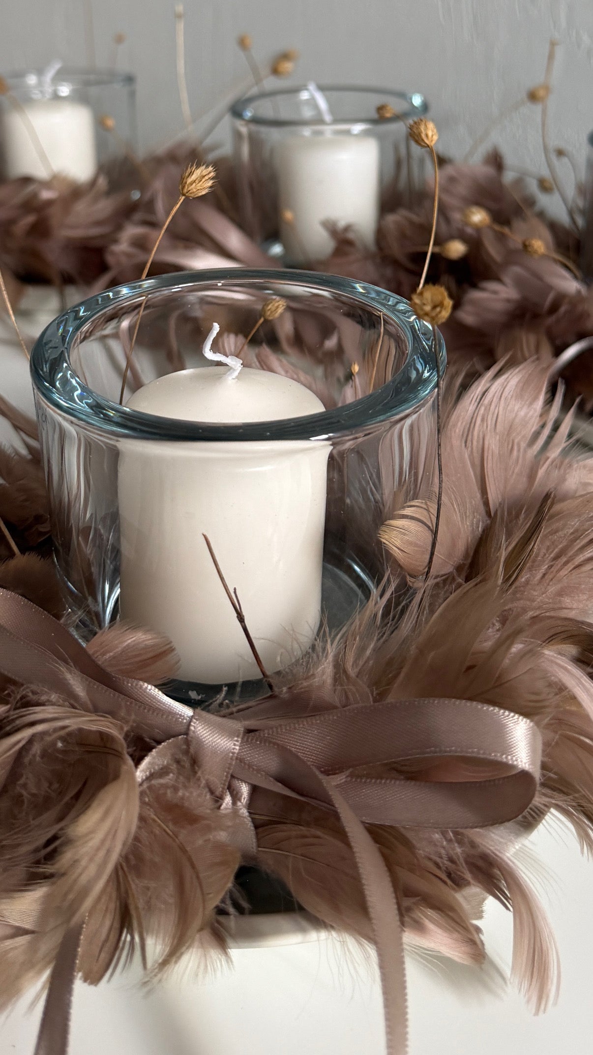 Candle plate -metal black