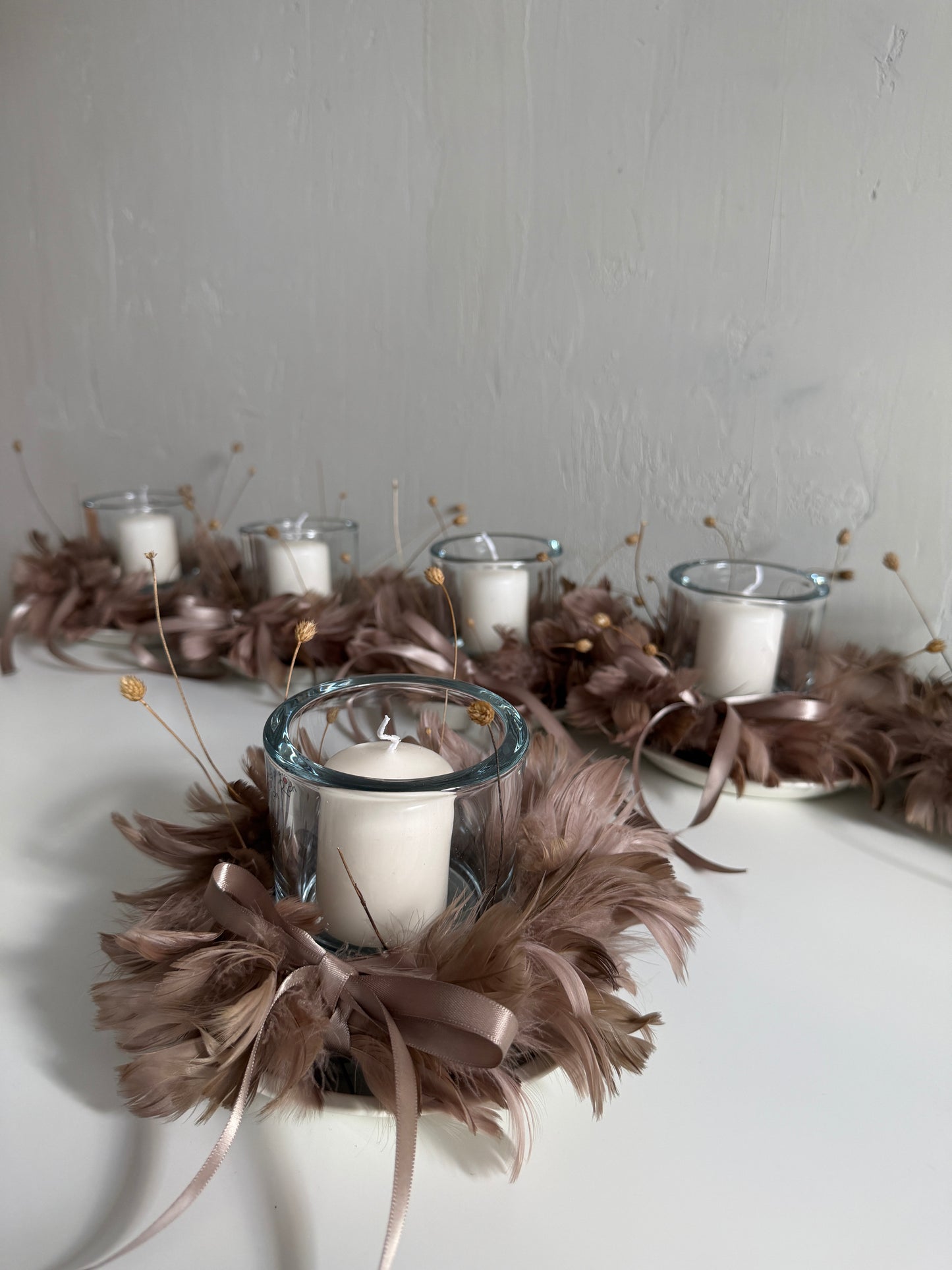 Candle plate -metal black