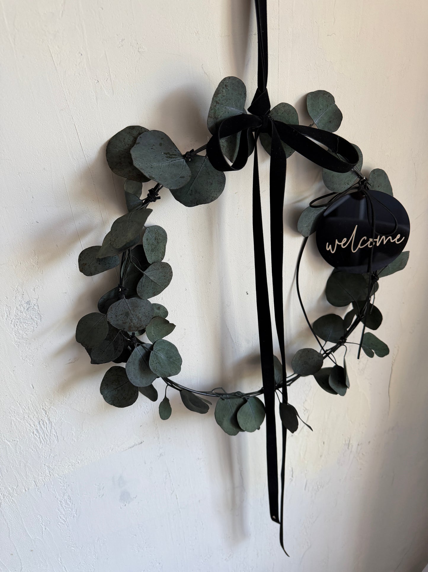 black flower hoop