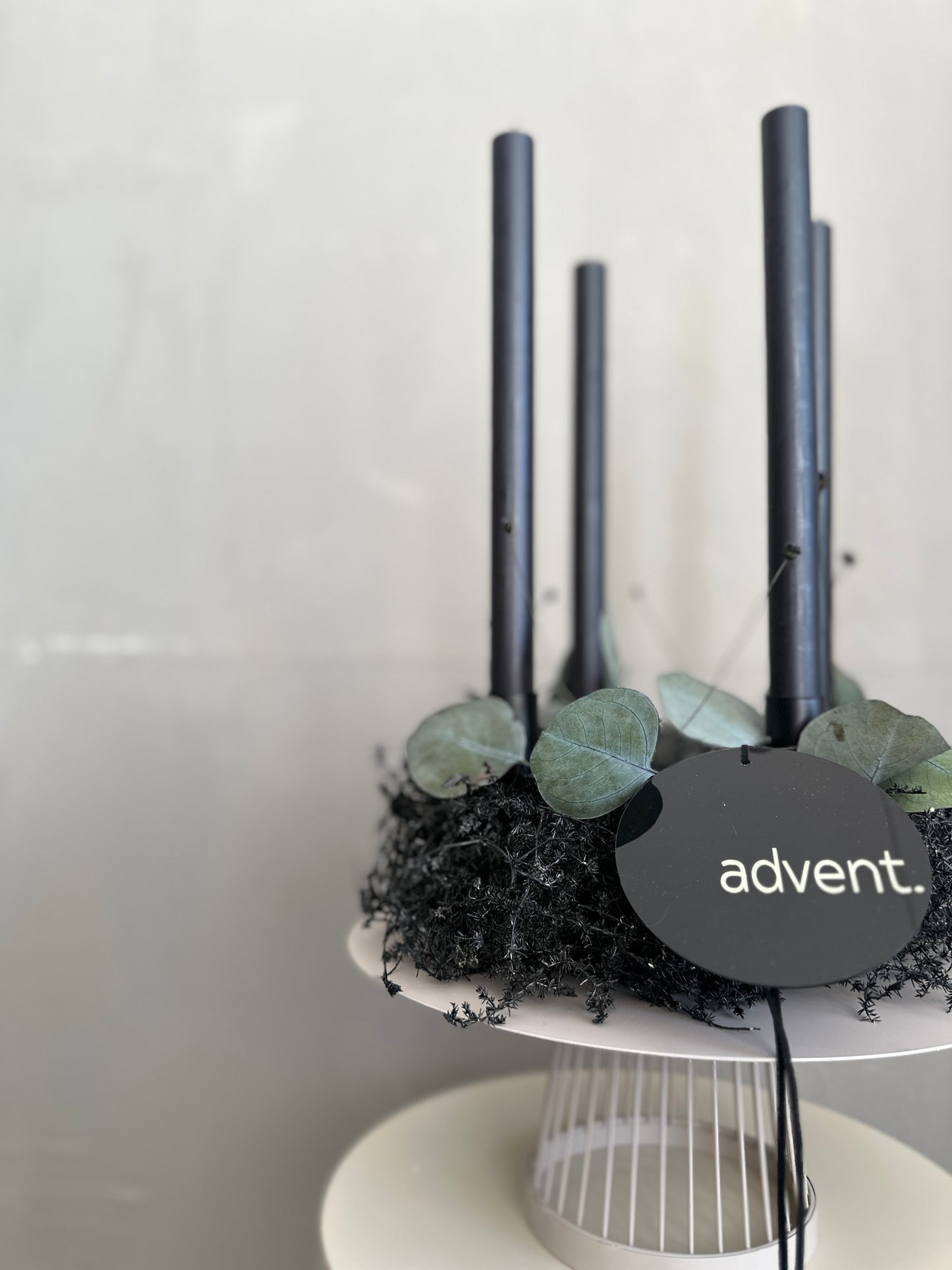 Set- Advent wreath black