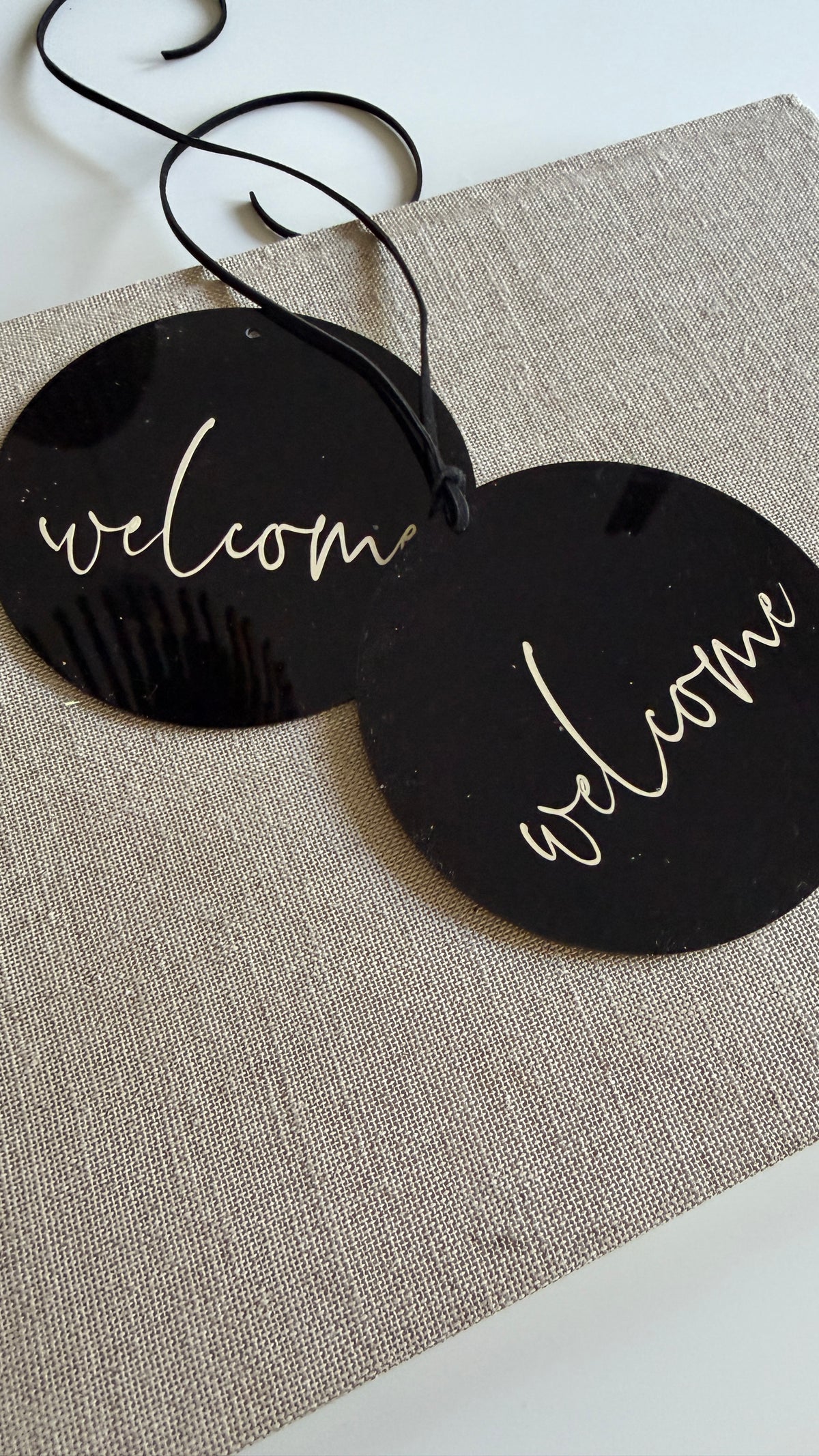 w e l c o m e |Acrylscheibe