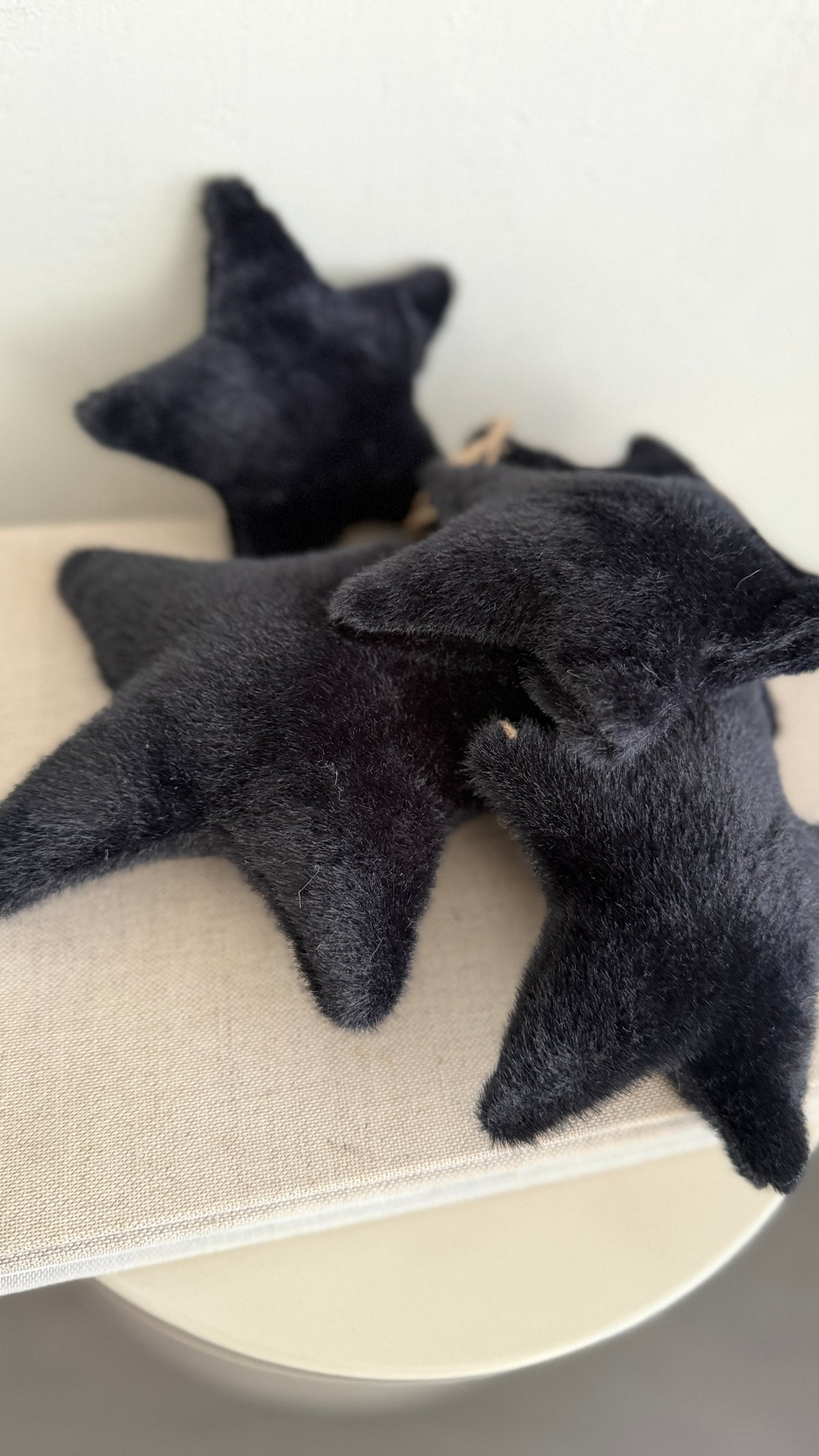 black. fake fur | star