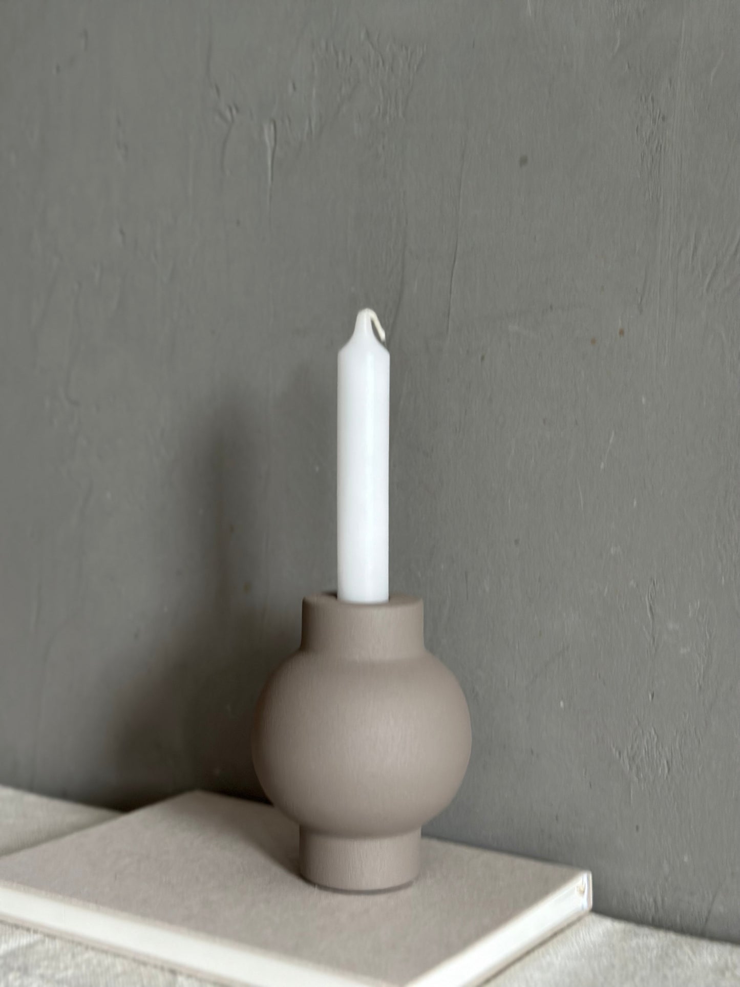 Candle holder - beige